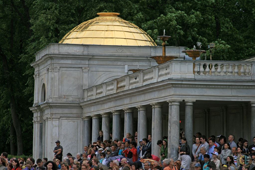 The Gold Dome Of Voronikhin Colonnades